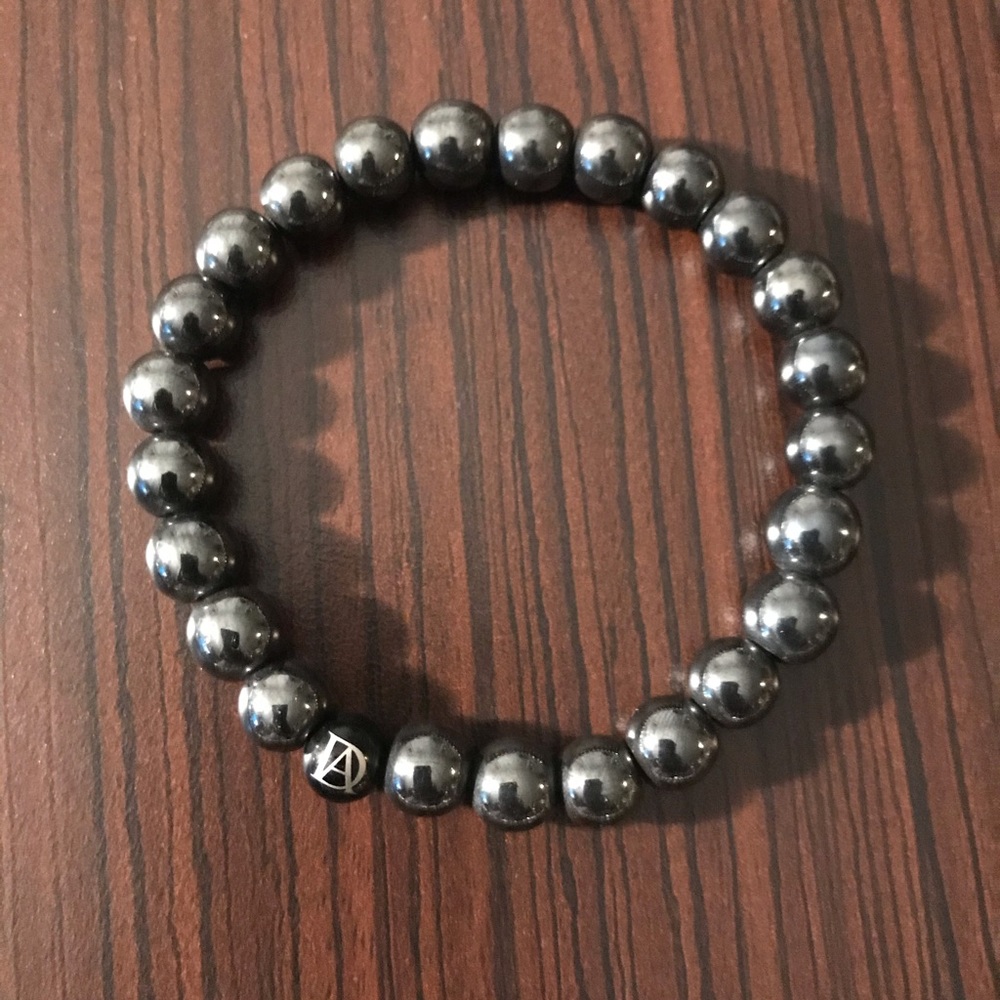 DeMarcus Alexan Hematite Bead Bracelet